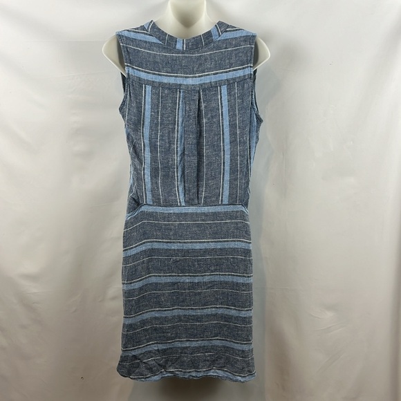 Anthropologie‎ Drew Henley Striped Tie Wrap Sleeveless Mini Dress Size S - Picture 8 of 10